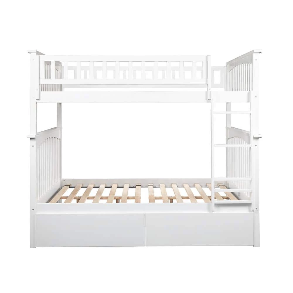 Columbia White Full over Full Bunk Bed with 2 Urban Bed Drawers by AFI 4 Columbia White Full over Full Bunk Bed with 2 Urban Bed Drawers by AFI - Image 2