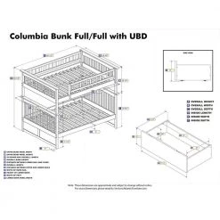 Columbia White Full over Full Bunk Bed with 2 Urban Bed Drawers by AFI 16 Columbia White Full over Full Bunk Bed with 2 Urban Bed Drawers by AFI -Outlet AFI Store white afi bunk beds ab55542 fa 1000