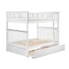 Columbia Bunk Bed Full over Full with Twin Size Urban Trundle Bed in White by AFI -Outlet AFI Store white afi bunk beds ab55552 64 1000
