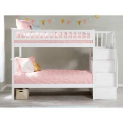 Columbia Staircase Bunk Bed Twin over Twin in White by AFI 13 Columbia Staircase Bunk Bed Twin over Twin in White by AFI -Outlet AFI Store white afi bunk beds ab55602 31 1000