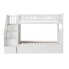 Columbia Staircase Bunk Bed Twin Over Twin with Twin Size Urban Trundle Bed in White by AFI -Outlet AFI Store white afi bunk beds ab55652 64 1000