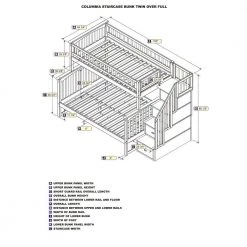 Columbia Staircase Bunk Bed Twin over Full in White by AFI -Outlet AFI Store white afi bunk beds ab55702 4f 1000