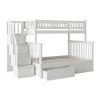 Columbia Staircase White Twin Over Full Bunk Bed with 2-Urban Bed Drawers by AFI -Outlet AFI Store white afi bunk beds ab55742 64 1000