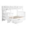 Woodland Staircase Bunk Bed Twin over Full with 2 Raised Panel Bed Drawers in White by AFI 1 Woodland Staircase Bunk Bed Twin over Full with 2 Raised Panel Bed Drawers in White by AFI -Outlet AFI Store white afi bunk beds ab56722 64 1000