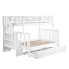Woodland Staircase Bunk Bed Twin over Full with Twin Size Raised Panel Trundle Bed in White by AFI -Outlet AFI Store white afi bunk beds ab56732 64 1000
