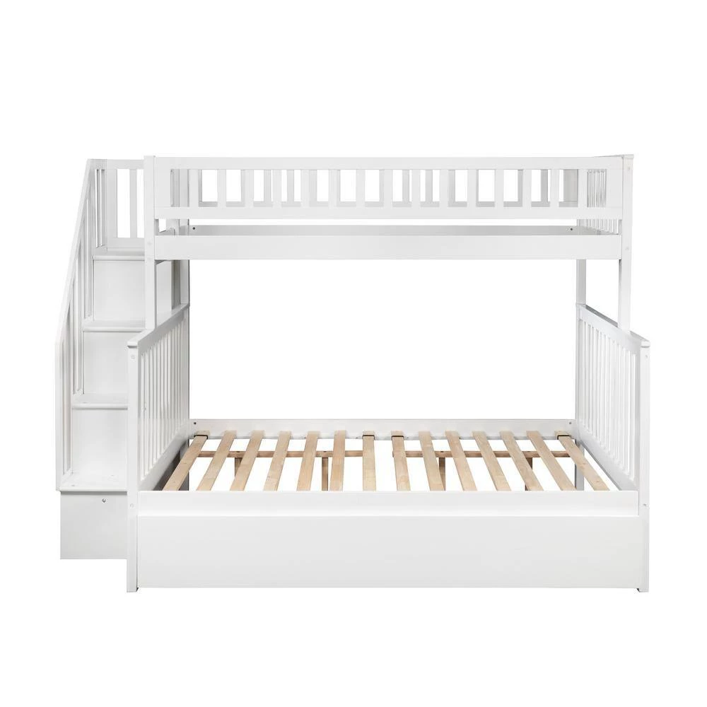 Woodland Staircase Bunk Bed Twin over Full with Full Size Urban Trundle Bed in White by AFI 8 Woodland Staircase Bunk Bed Twin over Full with Full Size Urban Trundle Bed in White by AFI - Image 6