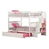 Woodland Staircase Bunk Bed Full over Full with Full Size Urban Trundle Bed in White by AFI 2 Woodland Staircase Bunk Bed Full over Full with Full Size Urban Trundle Bed in White by AFI -Outlet AFI Store white afi bunk beds ab56872 64 1000