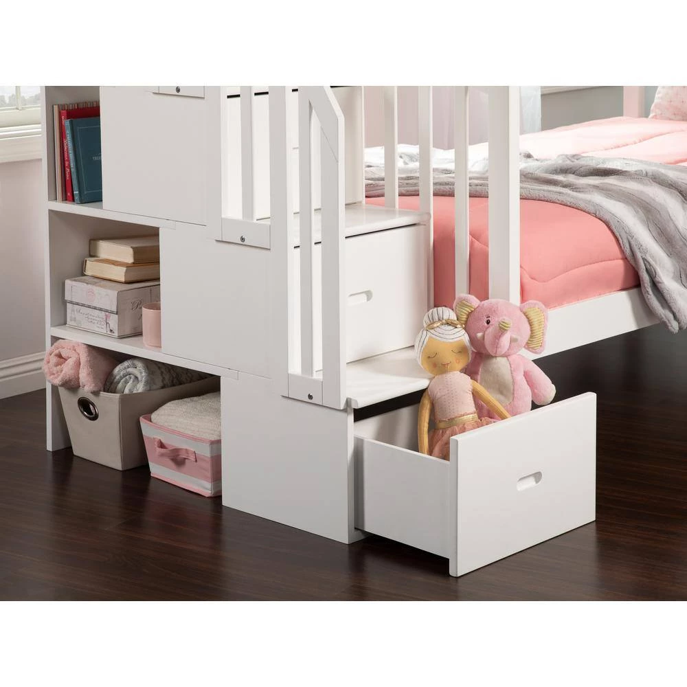 Westbrook White Twin Over Twin Staircase Bunk by AFI 6 Westbrook White Twin Over Twin Staircase Bunk by AFI - Image 4