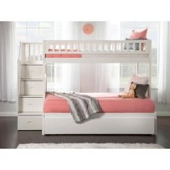 Westbrook White Twin Over Full Staircase Bunk with Twin Size Urban Trundle Bed by AFI 23 Westbrook White Twin Over Full Staircase Bunk with Twin Size Urban Trundle Bed by AFI -Outlet AFI Store white afi bunk beds ab65752 31 1000