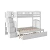 Westbrook White Twin Over Full Staircase Bunk with Twin Size Urban Trundle Bed by AFI 1 Westbrook White Twin Over Full Staircase Bunk with Twin Size Urban Trundle Bed by AFI -Outlet AFI Store white afi bunk beds ab65752 64 1000