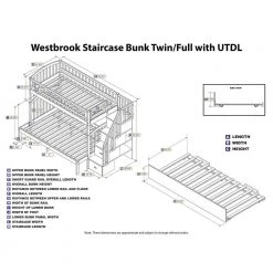 Westbrook White Twin Over Full Staircase Bunk with Twin Size Urban Trundle Bed by AFI 22 Westbrook White Twin Over Full Staircase Bunk with Twin Size Urban Trundle Bed by AFI -Outlet AFI Store white afi bunk beds ab65752 76 1000