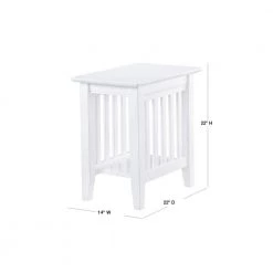 Mission White Chair Side Table by AFI 10 Mission White Chair Side Table by AFI -Outlet AFI Store white afi end side tables ah13202 40 1000
