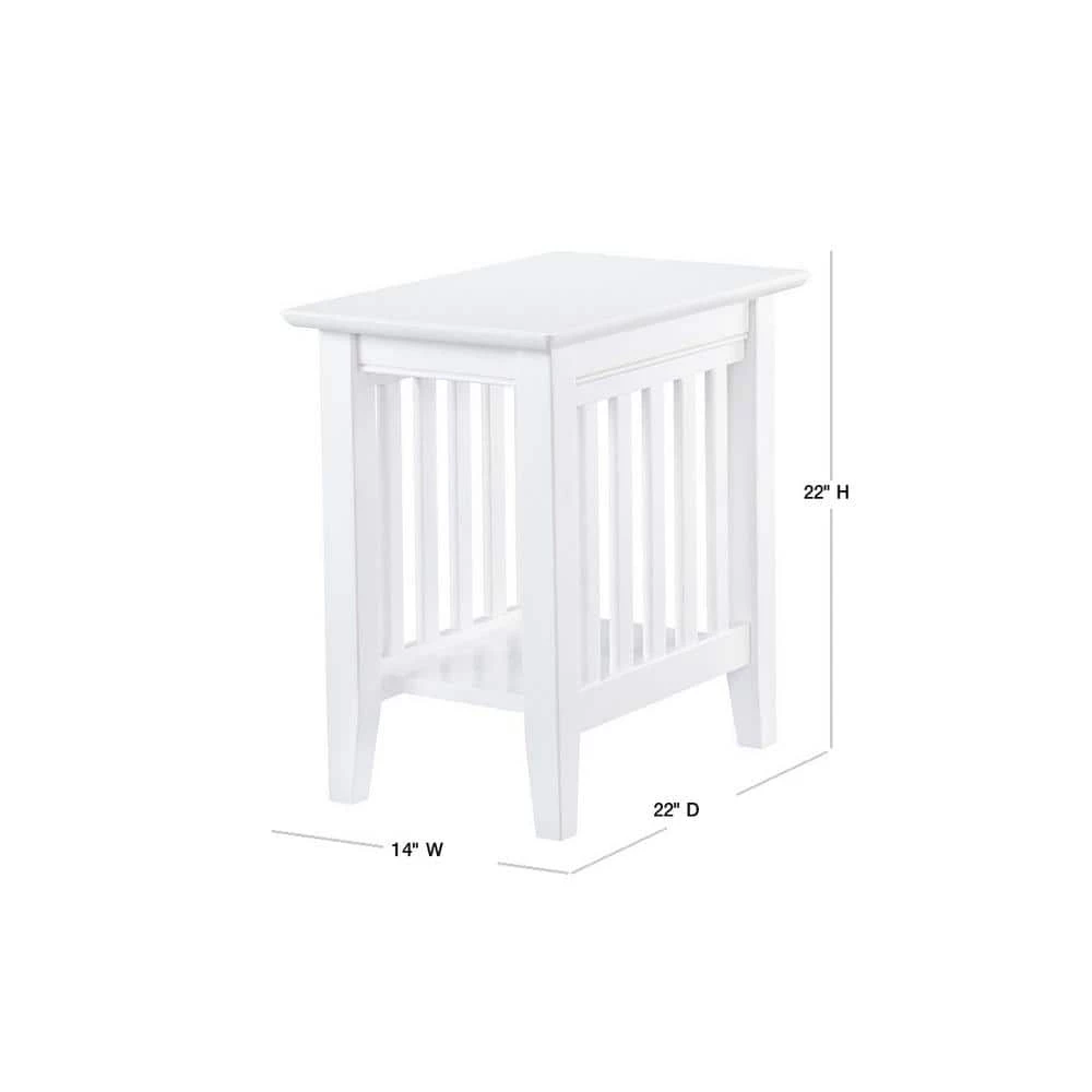 Mission White Chair Side Table by AFI 5 Mission White Chair Side Table by AFI - Image 3