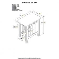 Mission White Chair Side Table by AFI 11 Mission White Chair Side Table by AFI -Outlet AFI Store white afi end side tables ah13202 a0 1000