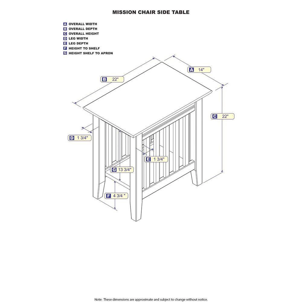 Mission White Chair Side Table by AFI 6 Mission White Chair Side Table by AFI - Image 4