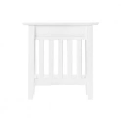 Mission White Chair Side Table with Charger Station by AFI -Outlet AFI Store white afi end side tables ah13212 4f 1000