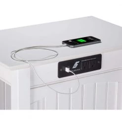 Nantucket White Chair Side Table with Charging Station by AFI -Outlet AFI Store white afi end side tables ah13312 1d 1000