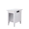 Nantucket White Chair Side Table with Charging Station by AFI -Outlet AFI Store white afi end side tables ah13312 64 1000