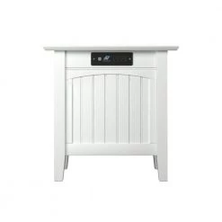 Nantucket White Chair Side Table with Charging Station by AFI -Outlet AFI Store white afi end side tables ah13312 c3 1000
