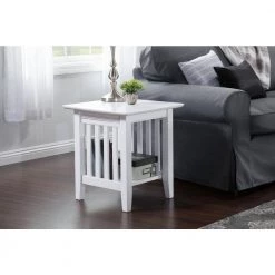 Mission White End Table by AFI -Outlet AFI Store white afi end side tables ah14202 31 1000