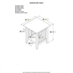 Mission White End Table by AFI -Outlet AFI Store white afi end side tables ah14202 4f 1000
