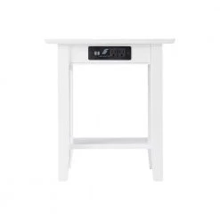 Mission White End Table with Charging Station by AFI -Outlet AFI Store white afi end side tables ah14212 4f 1000