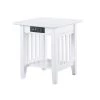Mission White End Table with Charging Station by AFI 2 Mission White End Table with Charging Station by AFI -Outlet AFI Store white afi end side tables ah14212 64 1000