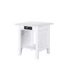 Nantucket White End Table with Charging Station by AFI -Outlet AFI Store white afi end side tables ah14312 64 1000