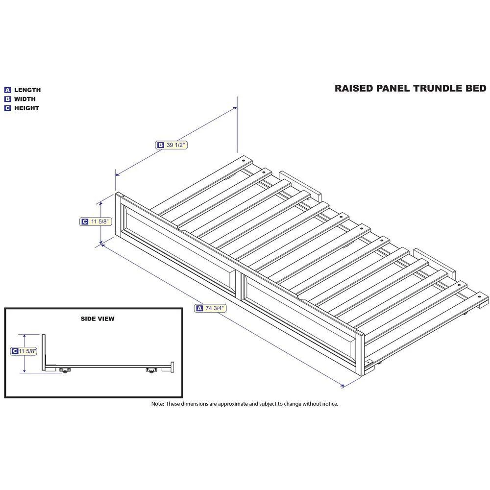 Raised Panel Trundle Twin White by AFI 5 Raised Panel Trundle Twin White by AFI - Image 3