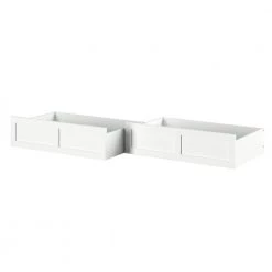 White Queen/King/Twin Extra Long Bed Drawer (Set of 2) by AFI