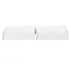 White Queen/King/Twin Extra Long Bed Drawer (Set of 2) by AFI -Outlet AFI Store white afi furniture parts ag8006442 c3 1000