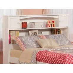 Newport Full White Bookcase Headboard by AFI -Outlet AFI Store white afi headboards ar285832 31 1000