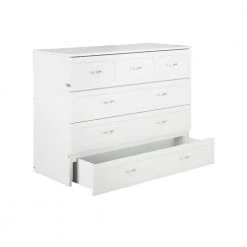 Deerfield White Murphy Bed Chest Full with Charging Station by AFI -Outlet AFI Store white afi murphy beds ac583142 44 1000