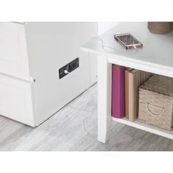 Deerfield Murphy Bed Chest Queen White with Charging Station by AFI -Outlet AFI Store white afi murphy beds ac584142 1d 1000
