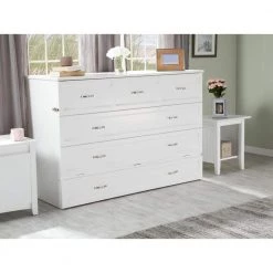 Deerfield Murphy Bed Chest Queen White with Charging Station by AFI -Outlet AFI Store white afi murphy beds ac584142 a0 1000