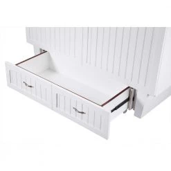 Nantucket Murphy Bed White Queen Chest with Charging Station and Coolsoft Mattress by AFI -Outlet AFI Store white afi murphy beds ac5940002 1f 1000