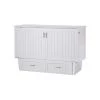 Nantucket Murphy Bed White Queen Chest with Charging Station and Coolsoft Mattress by AFI -Outlet AFI Store white afi murphy beds ac5940002 64 1000