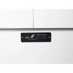 Nantucket Murphy Bed White Queen Chest with Charging Station and Coolsoft Mattress by AFI -Outlet AFI Store white afi murphy beds ac5940002 fa 1000