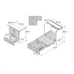 Southampton White Murphy Bed Chest Twin XL with Charging Station by AFI 19 Southampton White Murphy Bed Chest Twin XL with Charging Station by AFI -Outlet AFI Store white afi murphy beds ac611142 1d 1000