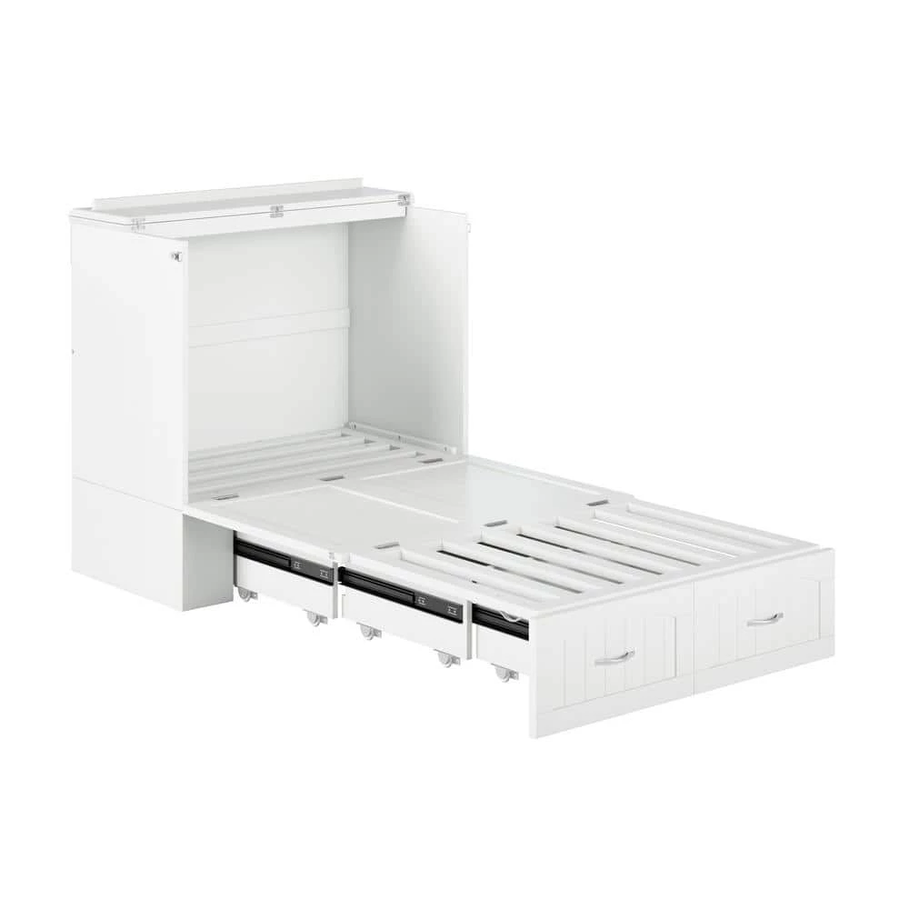 Southampton White Murphy Bed Chest Twin XL with Charging Station by AFI 13 Southampton White Murphy Bed Chest Twin XL with Charging Station by AFI - Image 11