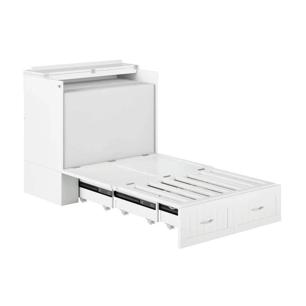 Southampton White Murphy Bed Chest Twin XL with Charging Station by AFI 3 Southampton White Murphy Bed Chest Twin XL with Charging Station by AFI