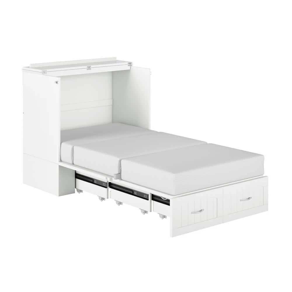 Southampton White Murphy Bed Chest Twin XL with Charging Station by AFI 14 Southampton White Murphy Bed Chest Twin XL with Charging Station by AFI - Image 12