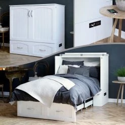 Southampton White Murphy Bed Chest Twin XL with Charging Station by AFI 18 Southampton White Murphy Bed Chest Twin XL with Charging Station by AFI -Outlet AFI Store white afi murphy beds ac611142 a0 1000