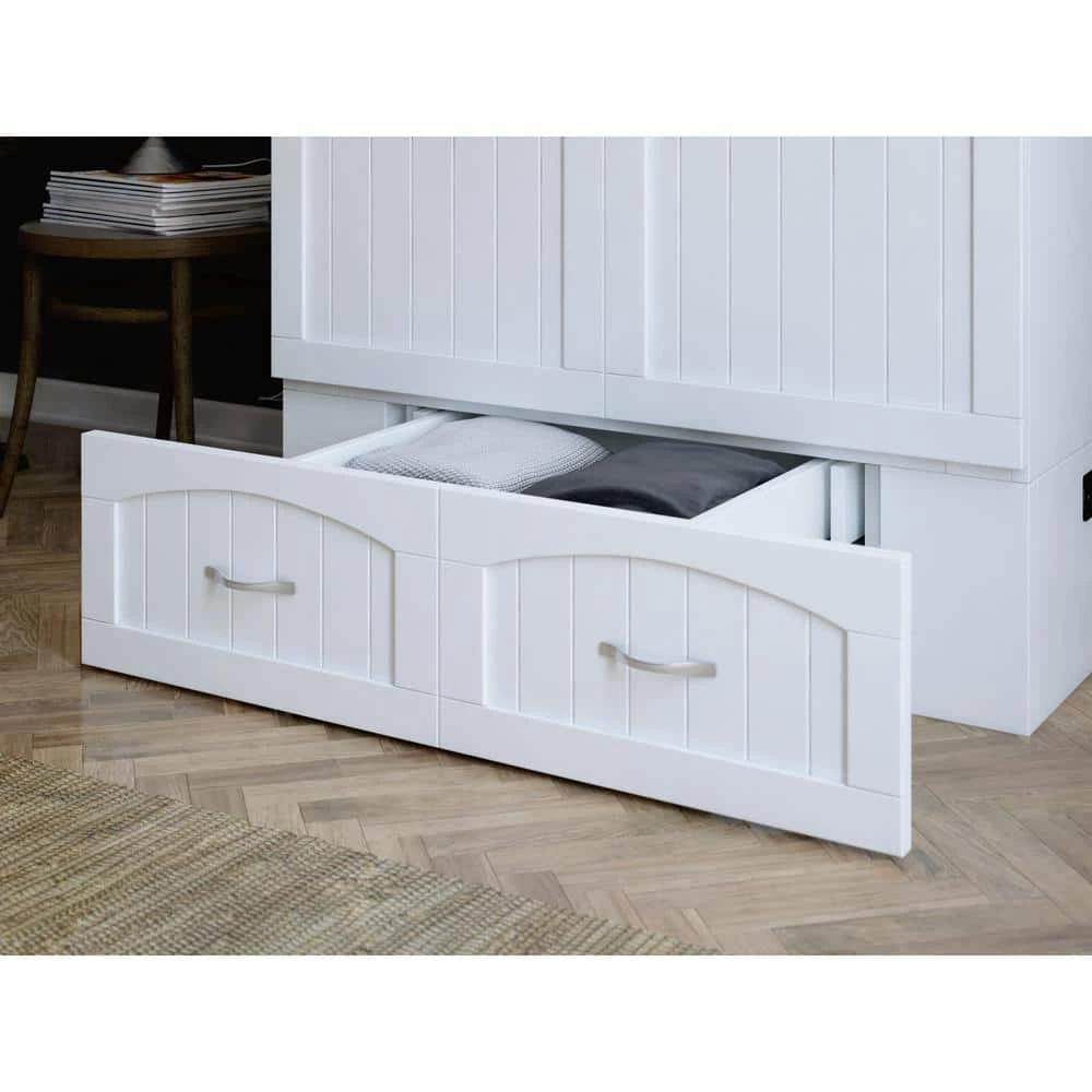 Southampton White Murphy Bed Chest Twin XL with Charging Station by AFI 10 Southampton White Murphy Bed Chest Twin XL with Charging Station by AFI - Image 8
