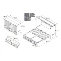 Southampton Murphy Bed Chest Queen White with Charging Station by AFI -Outlet AFI Store white afi murphy beds ac614142 40 1000
