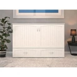 Southampton Murphy Bed Chest Queen White with Charging Station by AFI -Outlet AFI Store white afi murphy beds ac614142 4f 1000