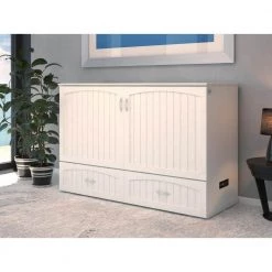 Southampton Murphy Bed Chest Queen White with Charging Station by AFI -Outlet AFI Store white afi murphy beds ac614142 a0 1000