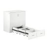 Hamilton White Twin XL Murphy Bed Chest with Charging Station by AFI -Outlet AFI Store white afi murphy beds ac621142 64 1000