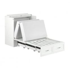 Hamilton White Twin XL Murphy Bed Chest with Charging Station by AFI -Outlet AFI Store white afi murphy beds ac621142 d4 1000