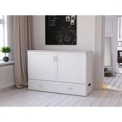 Hamilton Murphy Bed Chest Queen White with Charging Station by AFI -Outlet AFI Store white afi murphy beds ac624142 a0 1000